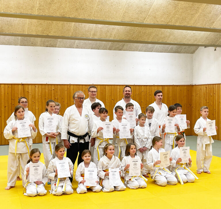 Kinderprüfungen im HapKiDo erfolgreich bestanden – 1. bis 4. Kindergrad